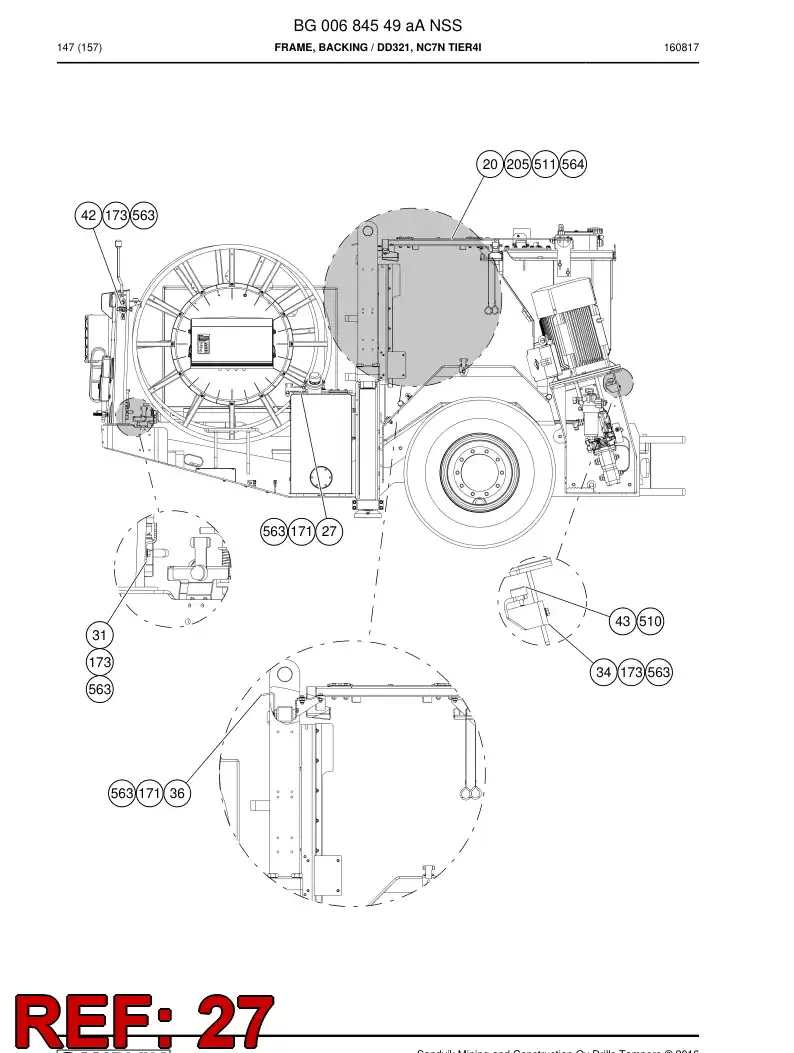 55217905 552 179 05 Thrust - Sandvik Technical Drawing