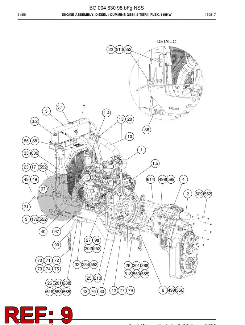 55217922 552 179 22 Pipe Assembly - Sandvik Technical Drawing
