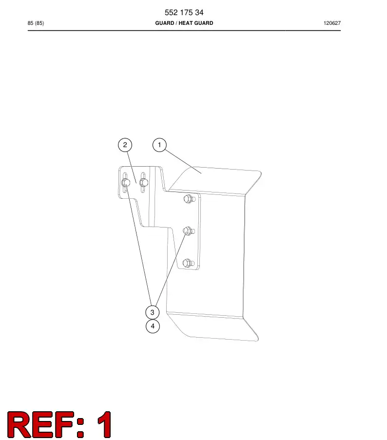 55217952 552 179 52 Guard - Sandvik Technical Drawing