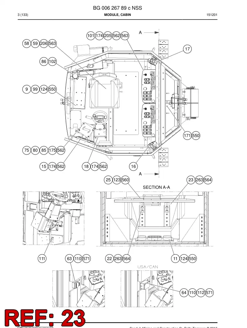 55217962 552 179 62 Bracket - Sandvik Technical Drawing