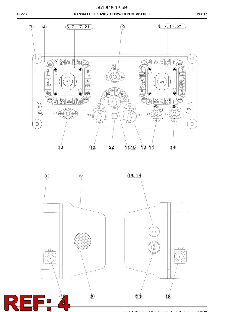 55218067a 552 180 67a Decal - Sandvik Technical Drawing