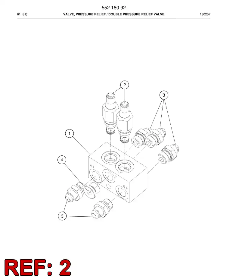 55218093 552 180 93 VLVULA, DESCARGA DE PRESIN - Sandvik Technical Drawing