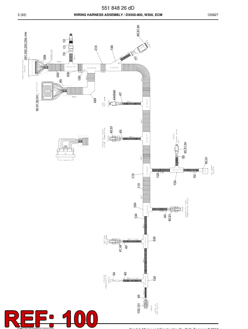 55218148 552 181 48 Connector - Sandvik Technical Drawing