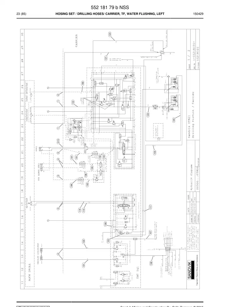 55218179c 552 181 79c Hosing Set - Sandvik Technical Drawing