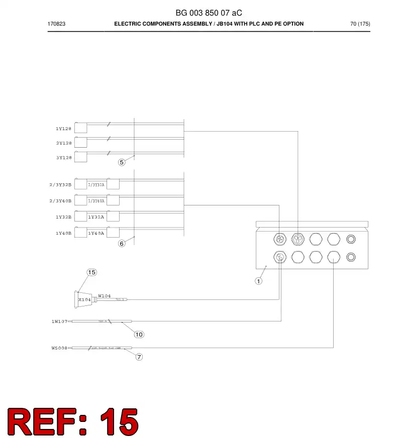 55218205c 552 182 05c Cable Assembly - Sandvik Technical Drawing