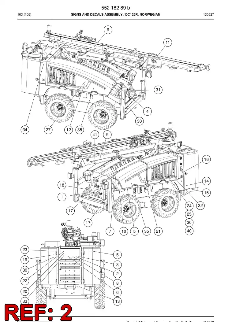 55218277 552 182 77 Sign - Sandvik Technical Drawing