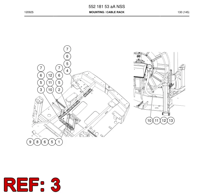 552 183 08 Rack, Cable - drawing
