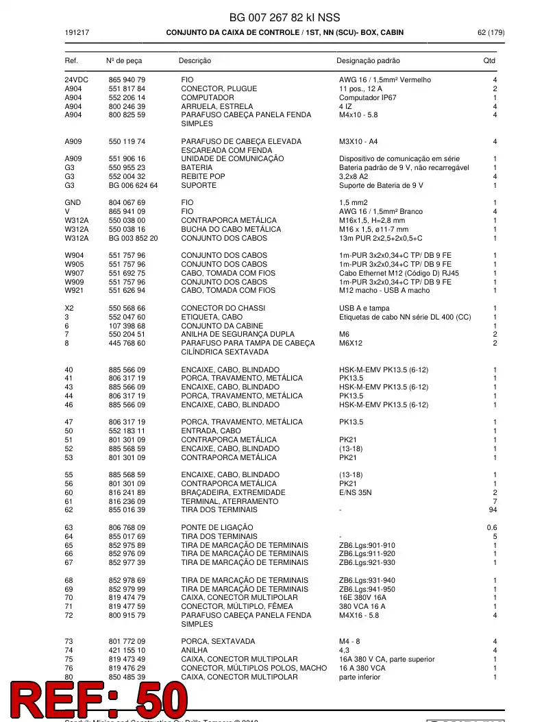 55218311 552 183 11 Entry, Cable - Sandvik Technical Drawing