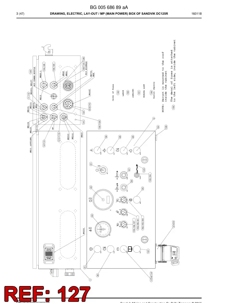 55218343a 552 183 43a Seal, Flange - Sandvik Technical Drawing