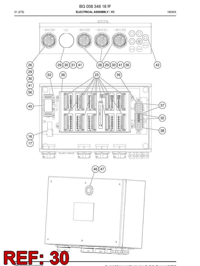 55218344 552 183 44 Seal, Flange - Sandvik Technical Drawing