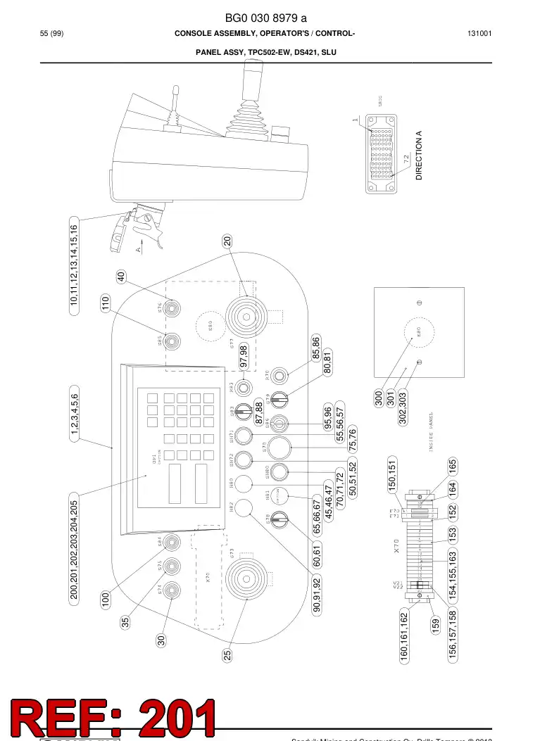 55218408a 552 184 08a Plate, Mounting - Sandvik Technical Drawing