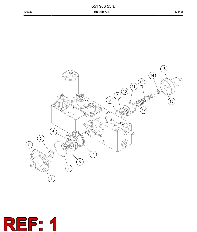 55218452 552 184 52 Seal kit - Sandvik Technical Drawing