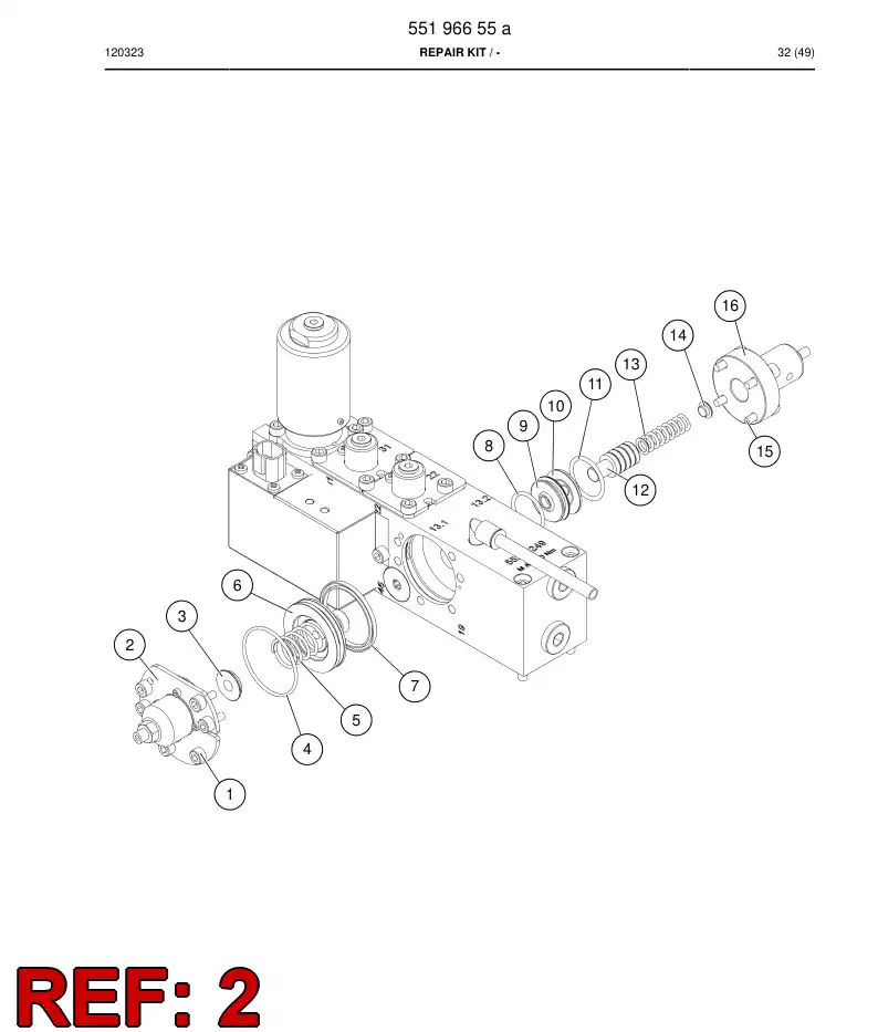 55218453 552 184 53 Repair kit - Sandvik Technical Drawing