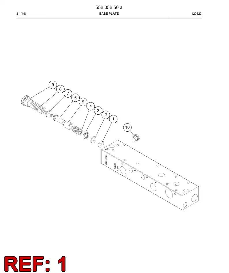 55218469 552 184 69 Repair kit - Sandvik Technical Drawing