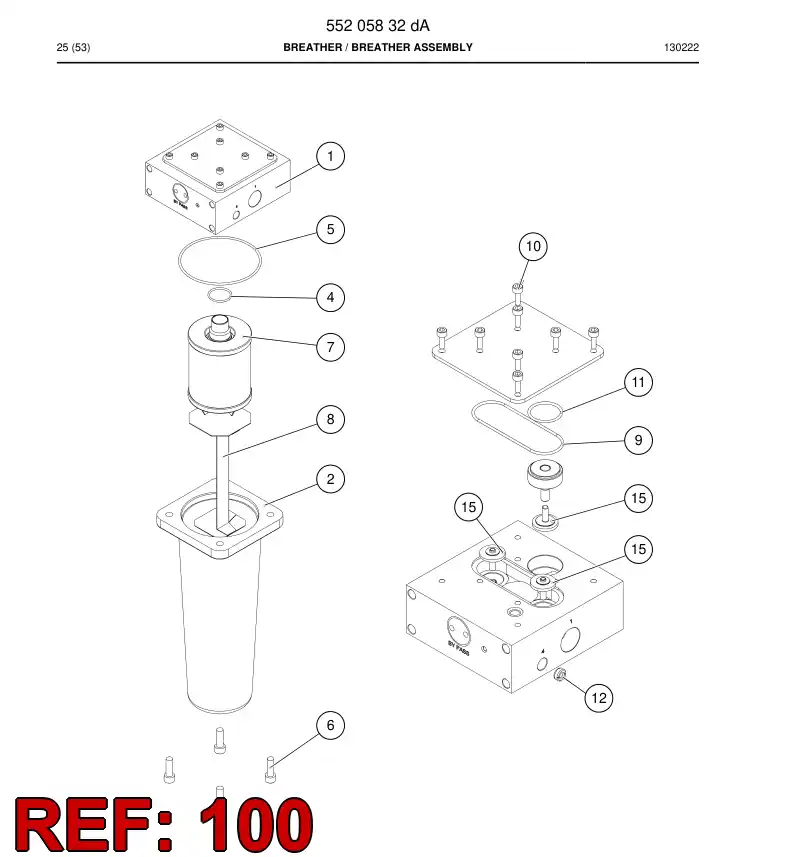 55218485a 552 184 85a Repair kit - Sandvik Technical Drawing
