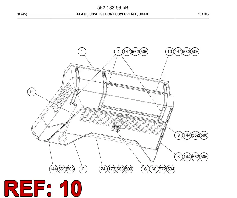 55218488 552 184 88 Support - Sandvik Technical Drawing