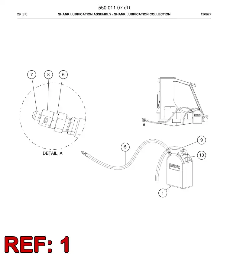 55218518b 552 185 18b Reservoir - Sandvik Technical Drawing