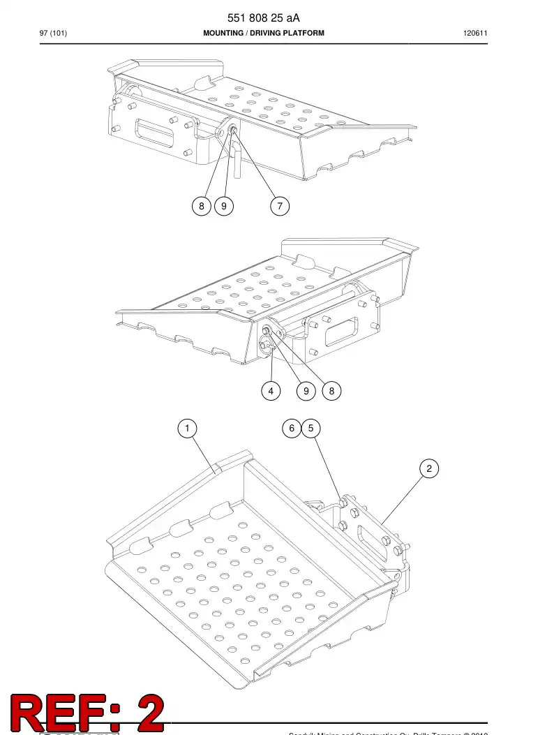 55218527 552 185 27 Plate - Sandvik Technical Drawing