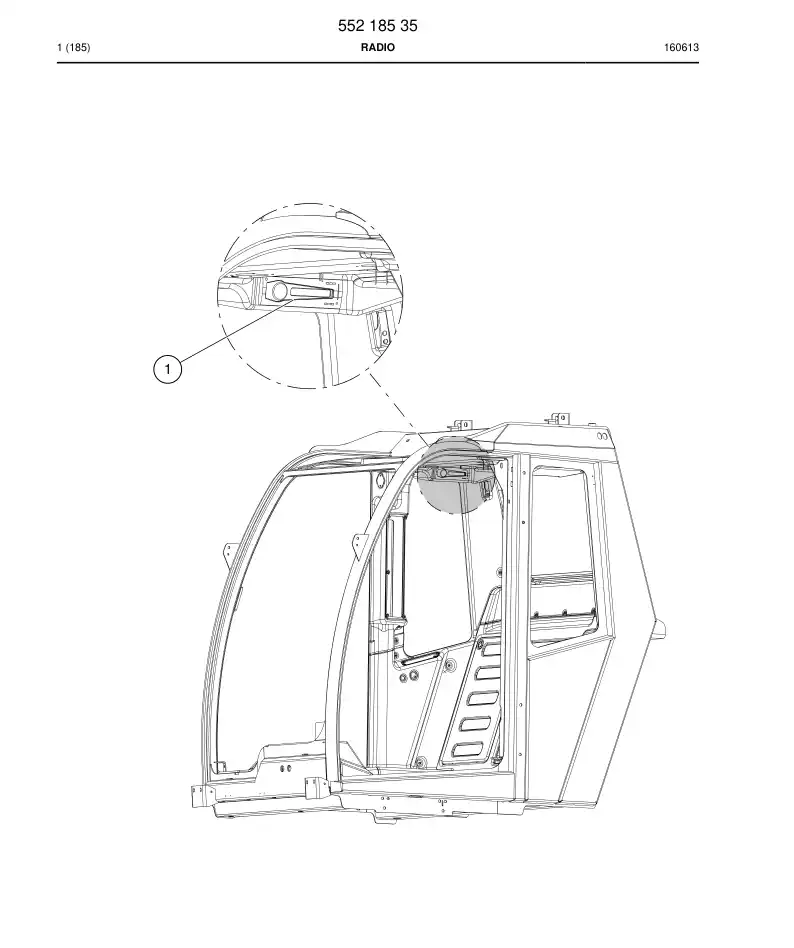 55218535 552 185 35 Radio - Sandvik Technical Drawing