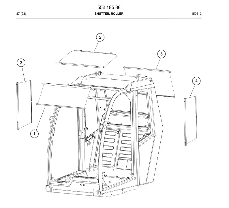 55218536 552 185 36 Shutter, Roller - Sandvik Technical Drawing