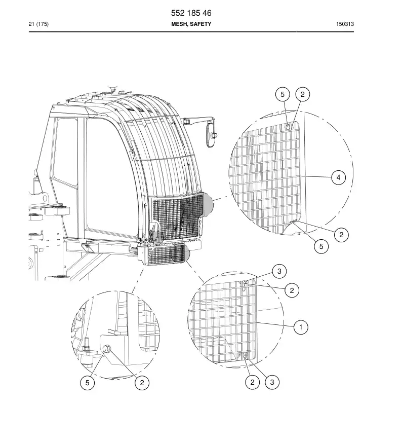 55218546 552 185 46 Mesh, Safety - Sandvik Technical Drawing