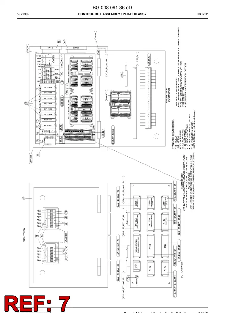 55218709 552 187 09 Module, PLC - Sandvik Technical Drawing