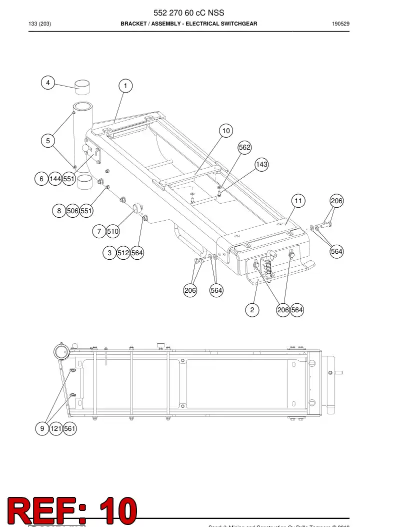 55218762 552 187 62 Spacer - Sandvik Technical Drawing