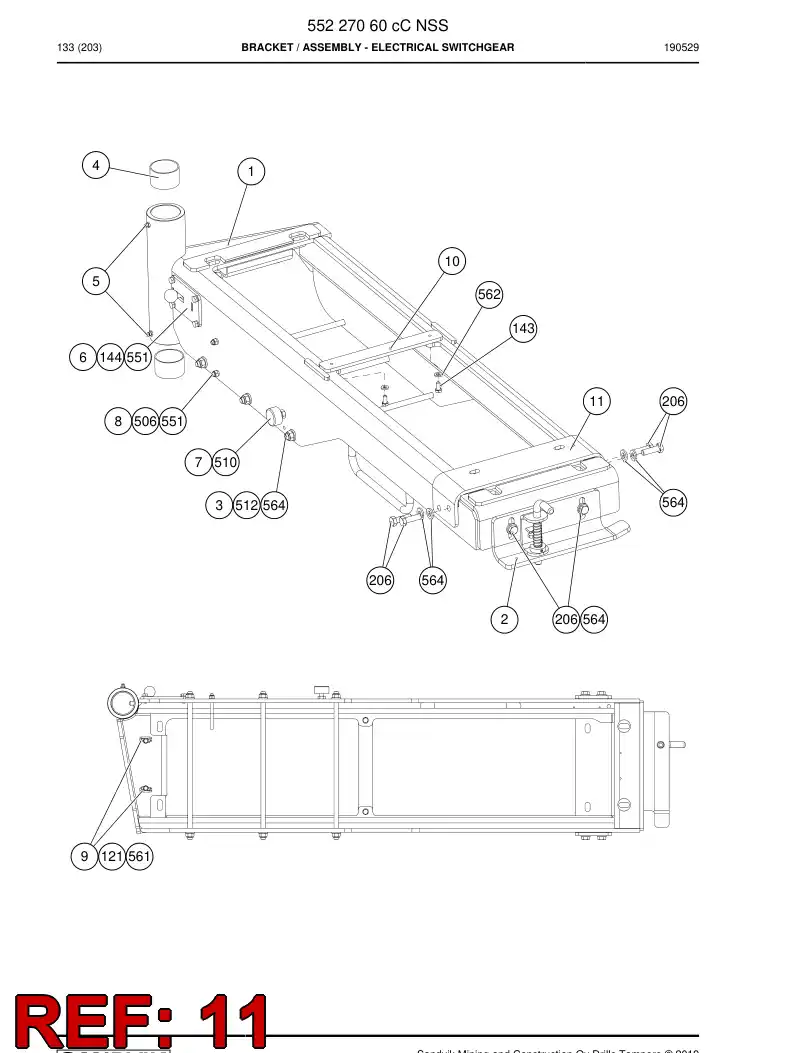 55218992 552 189 92 Plate - Sandvik Technical Drawing