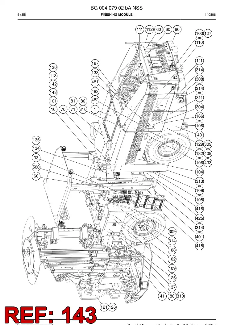 55219071 552 190 71 Sign - Sandvik Technical Drawing