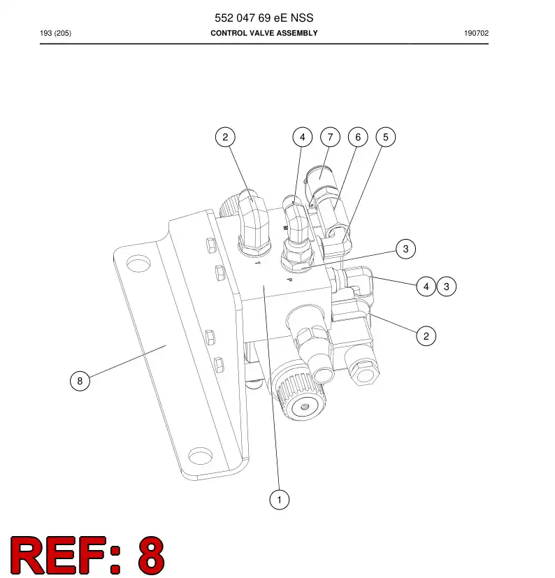 55219186a 552 191 86a Plate, Mounting - Sandvik Technical Drawing