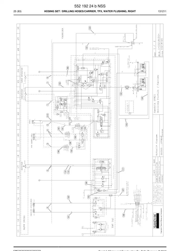 55219224b 552 192 24b Hosing Set - Sandvik Technical Drawing