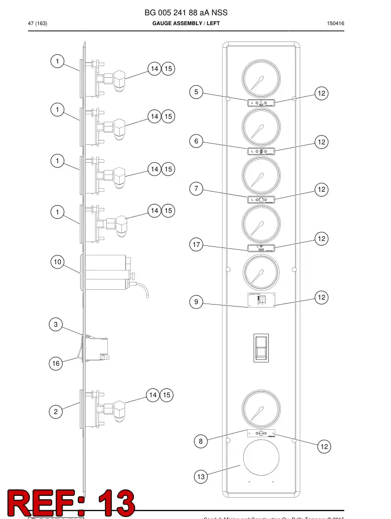 55219227a 552 192 27a PRING, INSTRUMENT - Sandvik Technical Drawing