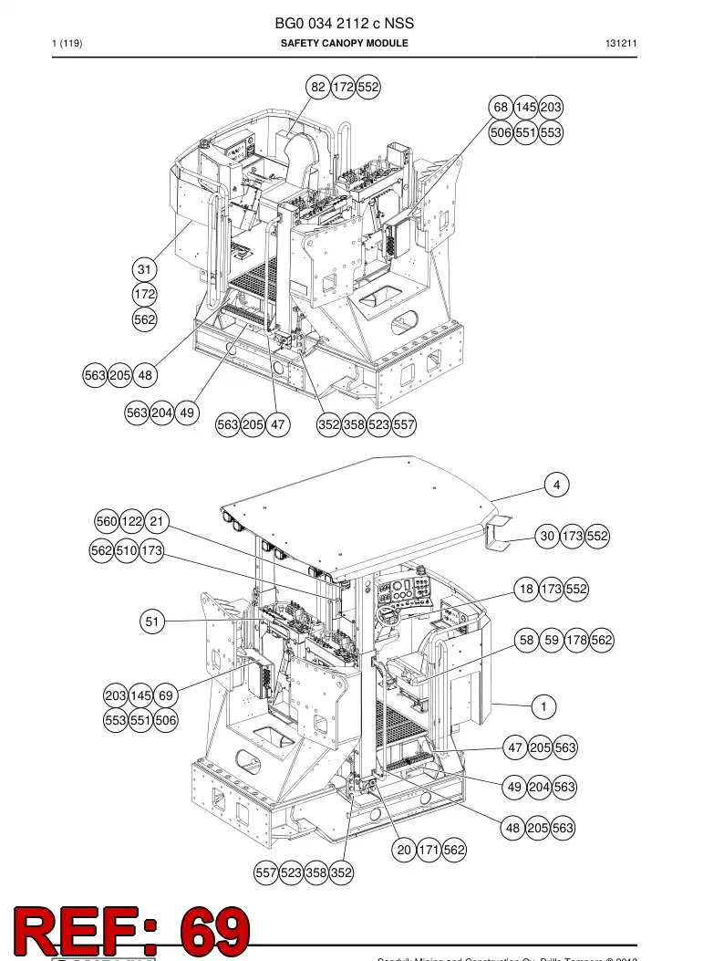 55219247 552 192 47 Bracket - Sandvik Technical Drawing