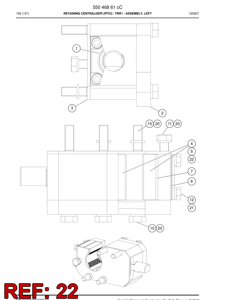 55219256 552 192 56 Jaw - Sandvik Technical Drawing