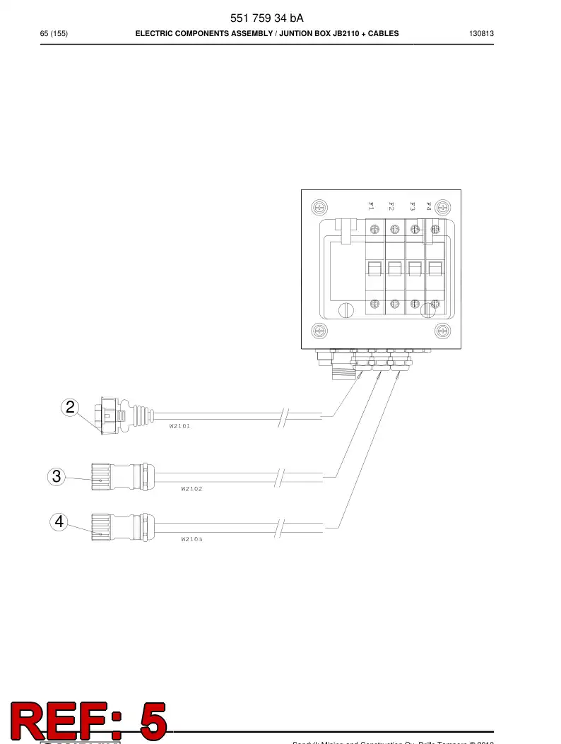 55219583 552 195 83 Marking label set - Sandvik Technical Drawing