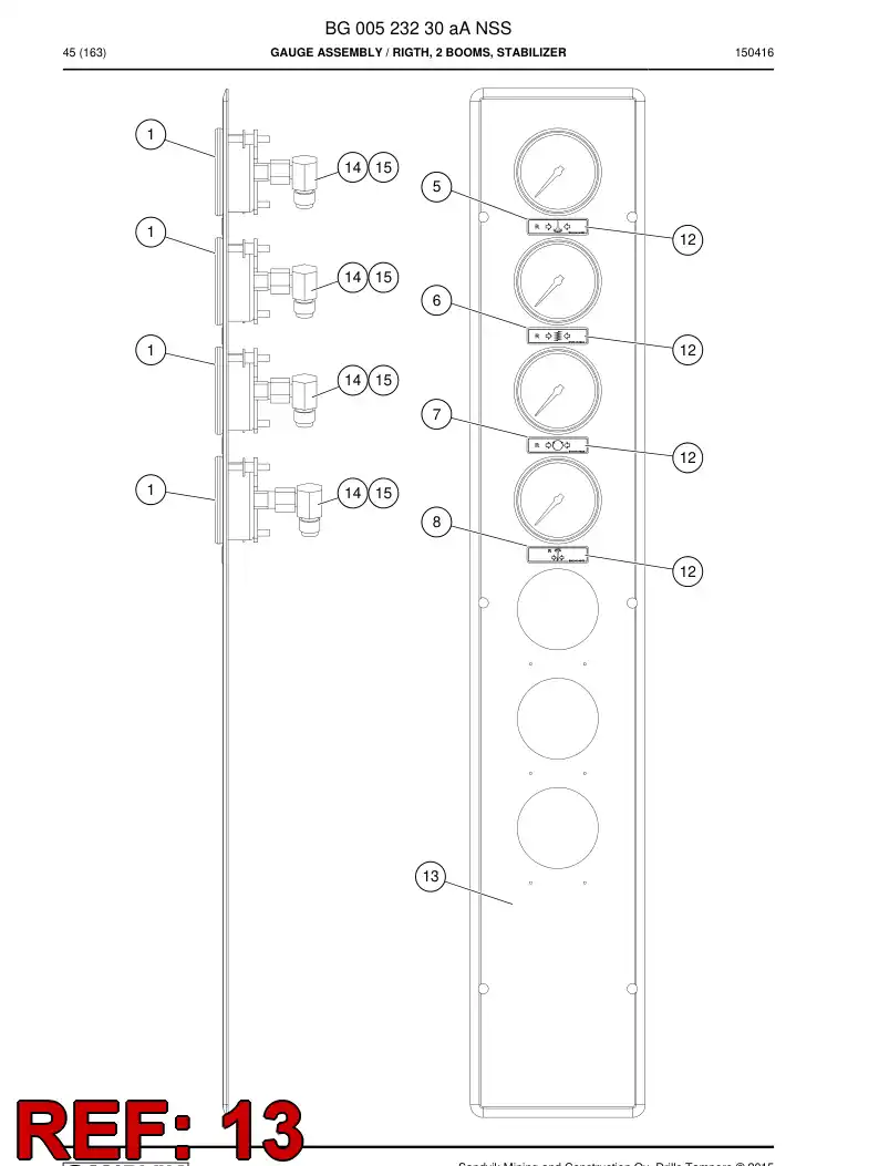 55219591 552 195 91 PRING, INSTRUMENT - Sandvik Technical Drawing