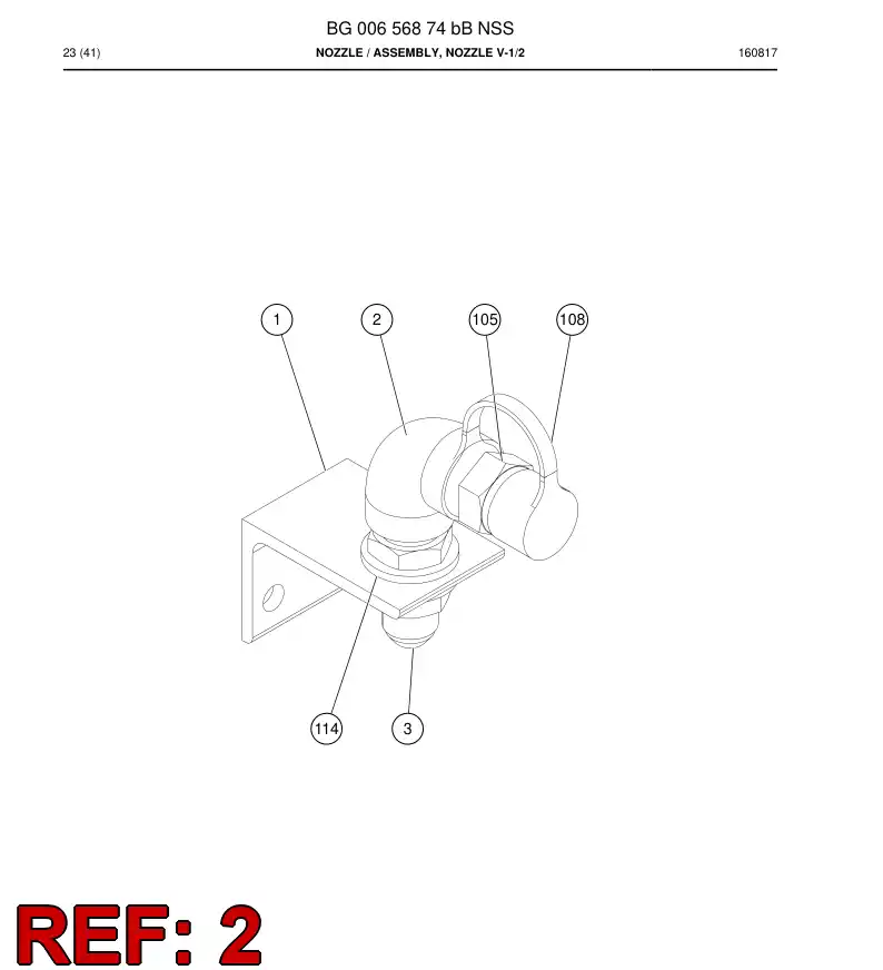 55219632 552 196 32 Swivel nut elbow 90 - Sandvik Technical Drawing