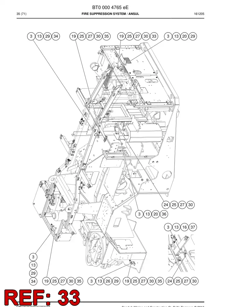 55219633 552 196 33 Swivel nut elbow 45 - Sandvik Technical Drawing