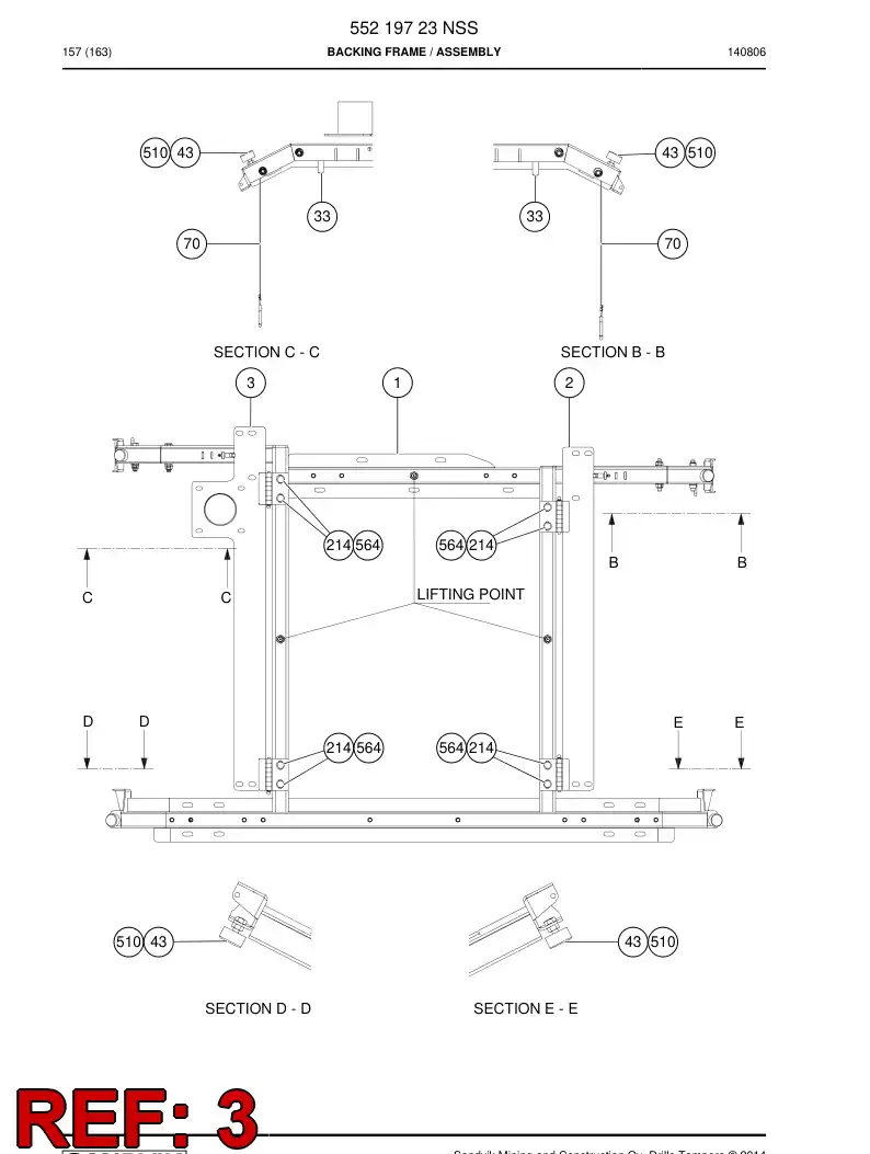 55219738 552 197 38 DOBRADIA - Sandvik Technical Drawing