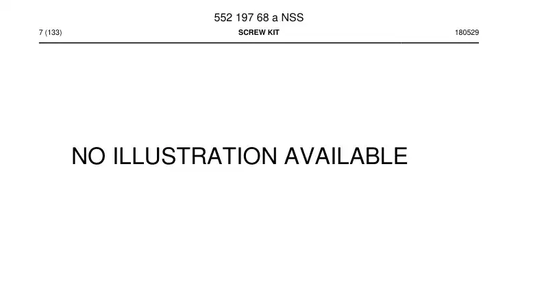 55219768a 552 197 68a Screw Kit - Sandvik Technical Drawing