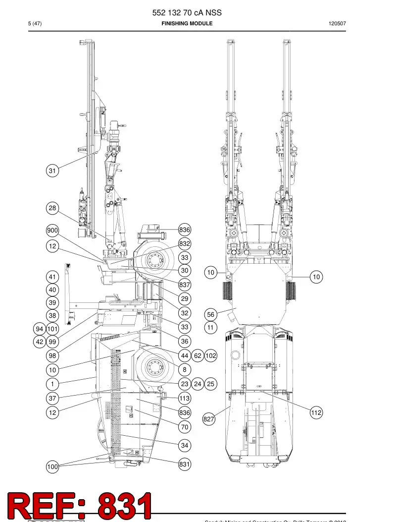 55219831 552 198 31 Sign - Sandvik Technical Drawing