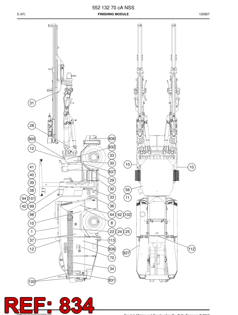 55219834 552 198 34 Sign - Sandvik Technical Drawing