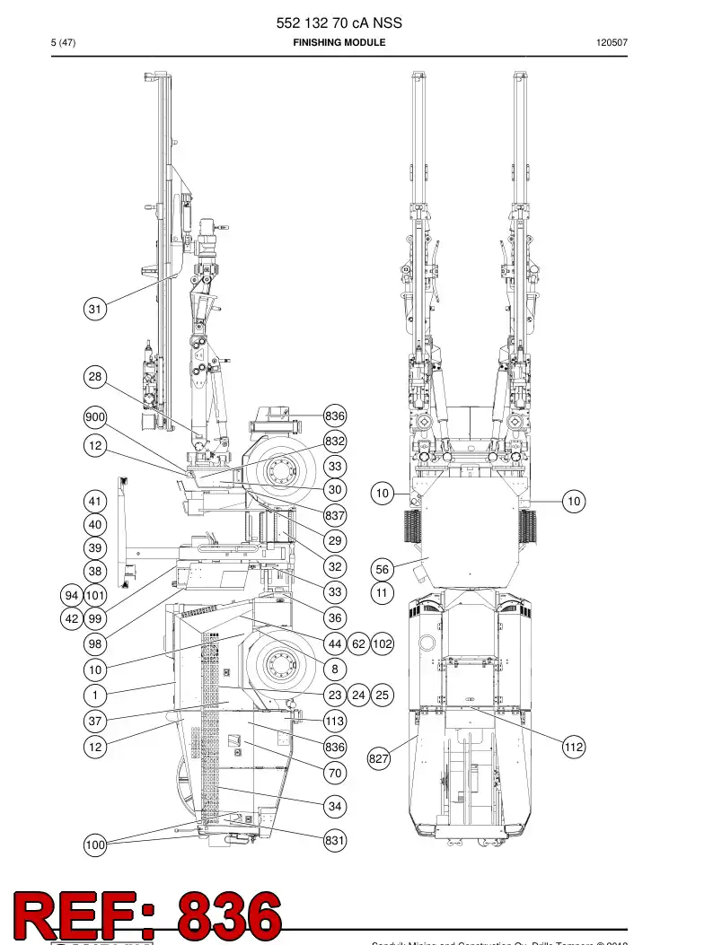 55219835 552 198 35 Sign - Sandvik Technical Drawing