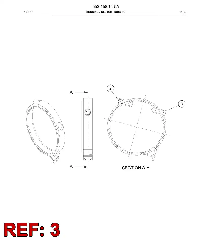 55219921 552 199 21 Bushing - Sandvik Technical Drawing