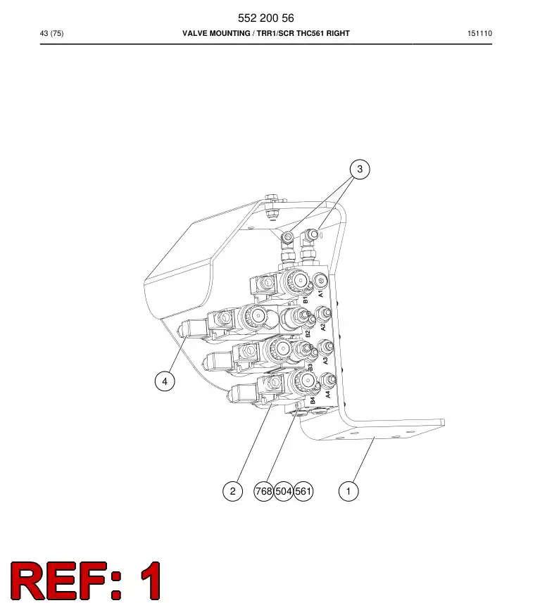 55219922 552 199 22 Bracket - Sandvik Technical Drawing