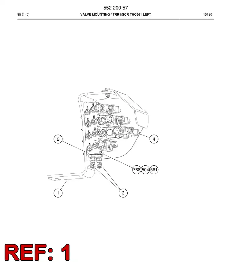 55219923 552 199 23 Bracket - Sandvik Technical Drawing