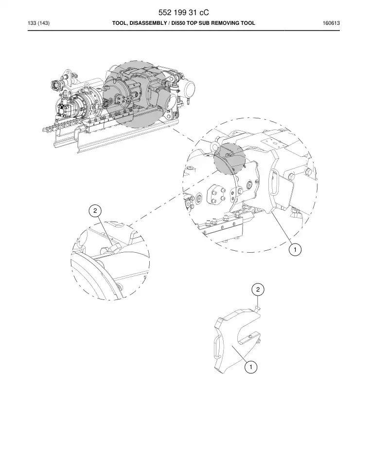 55219931c 552 199 31c Tool, disassembly - Sandvik Technical Drawing