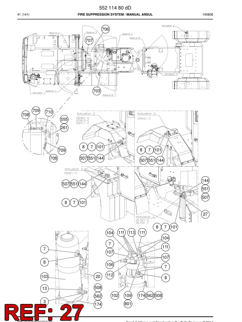 55219953 552 199 53 Bracket - Sandvik Technical Drawing