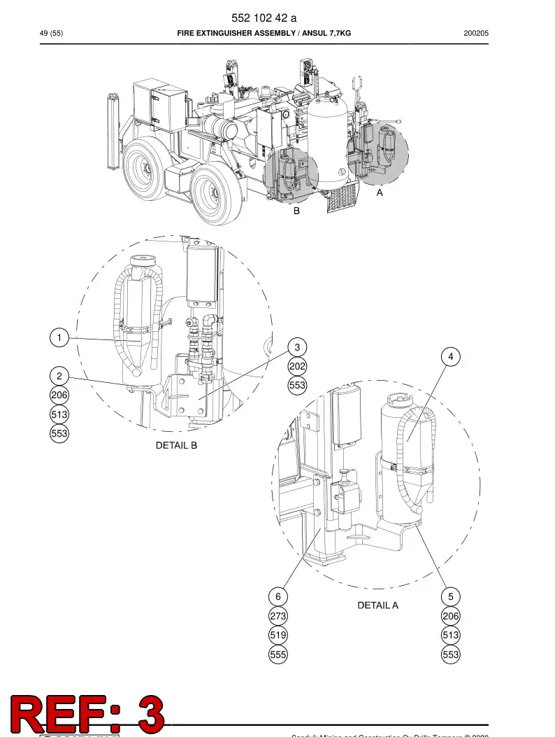 55220065 552 200 65 Bracket - Sandvik Technical Drawing