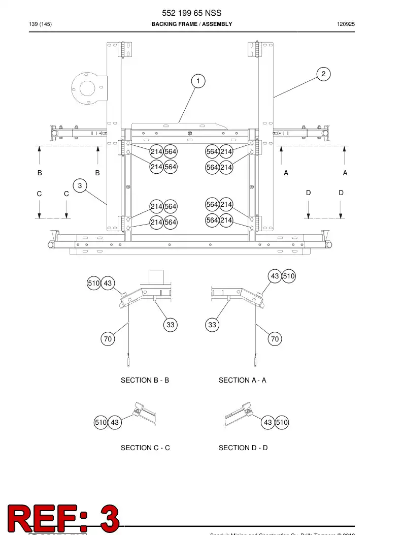 55220100 552 201 00 DOBRADIA - Sandvik Technical Drawing